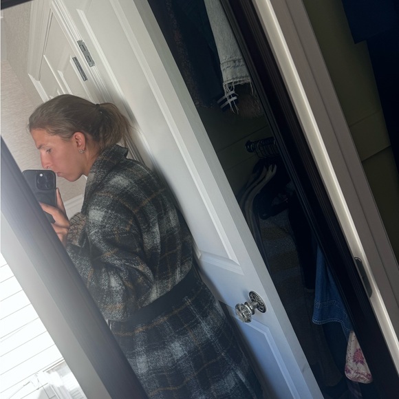 Isabel Marant Etoile Plaid Coat with Belt - Picture 9 of 10